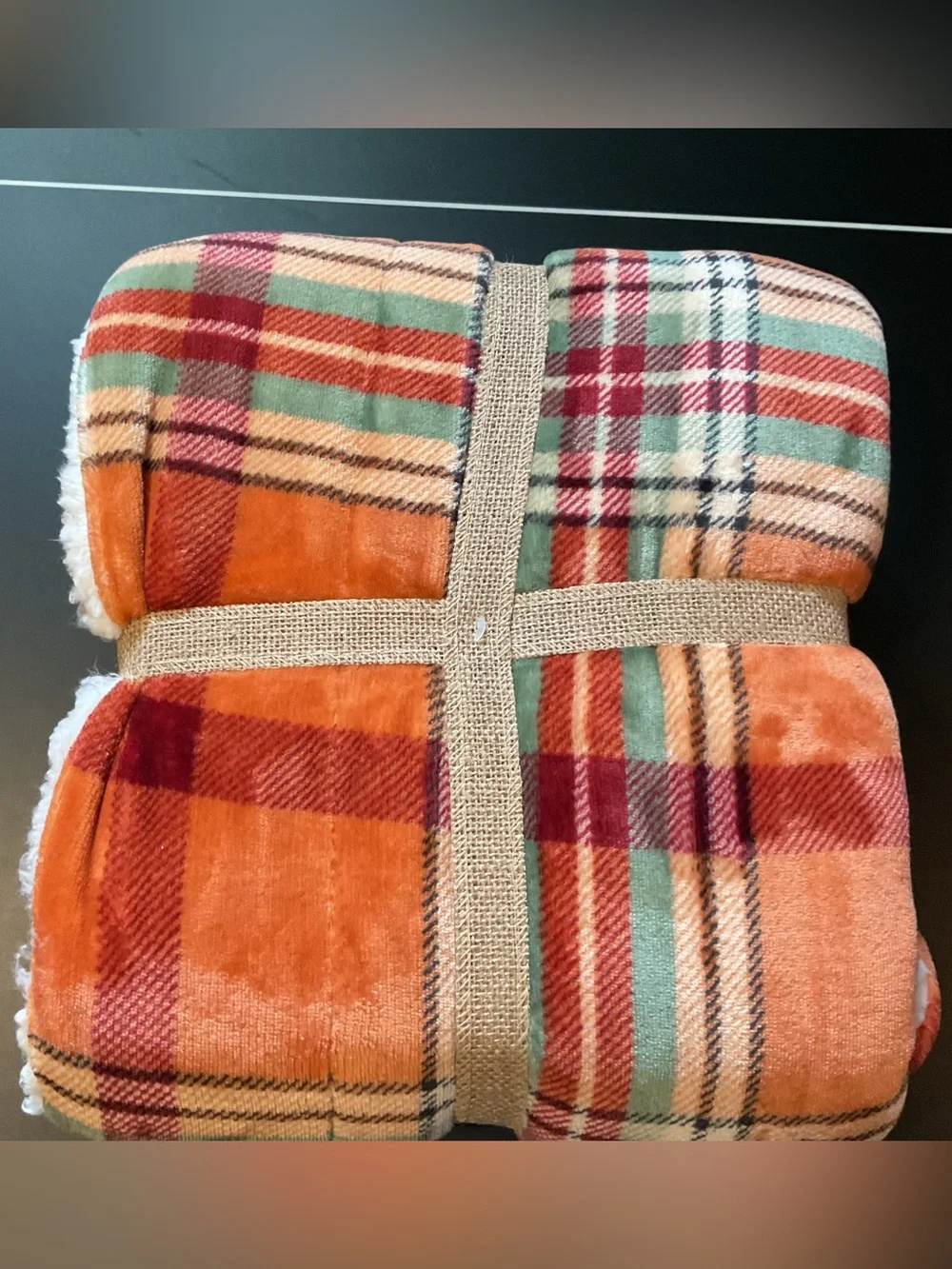 Autumn Plaid Berber Throw Blanket - NWT